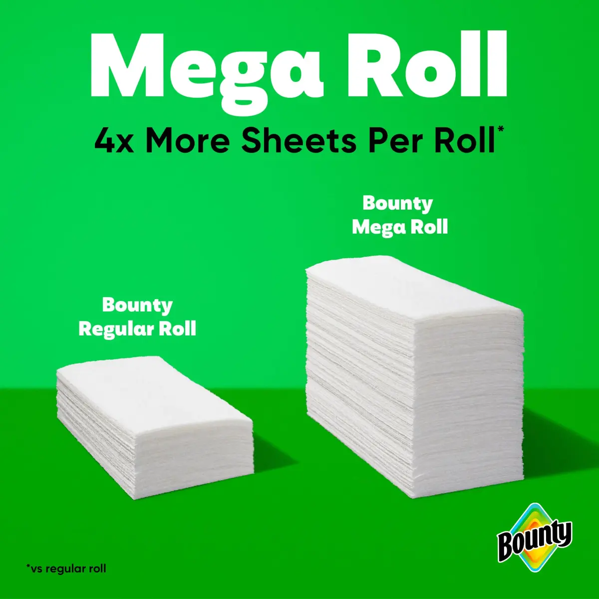 Bounty Select-A-Size Paper Towels, White, 2 Mega Rolls (328 Sheets Total) | Absorbent & Durable for Quick Mess Cleanup - view 5