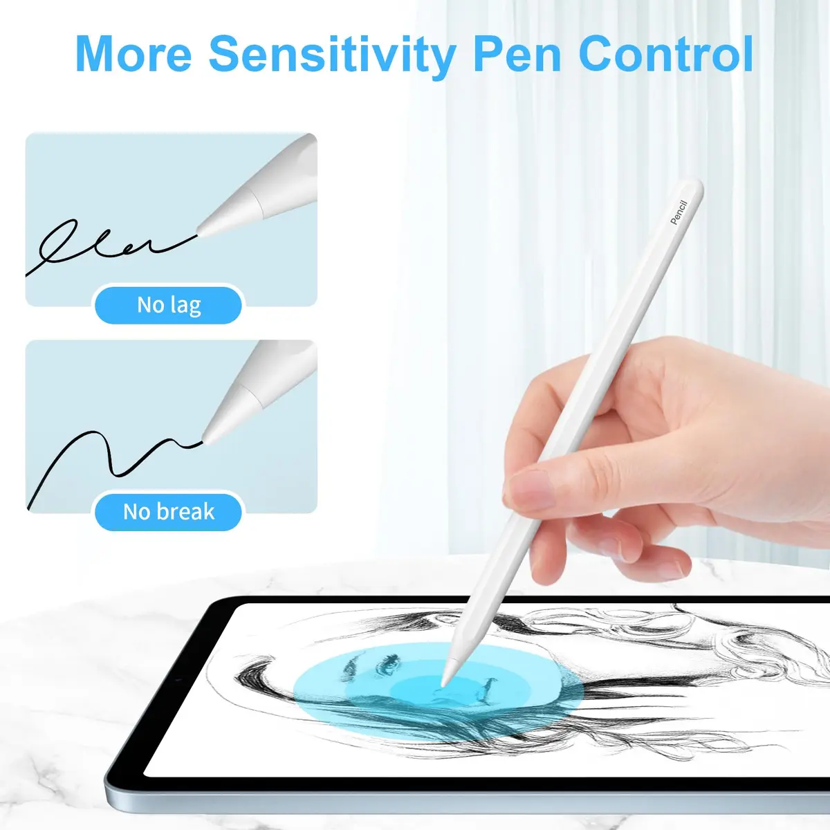 DIGIROOT 8 Pack Upgraded Apple Pencil Tips 0.72mm | Precise Control & Durable (70-120 chars) - view 8