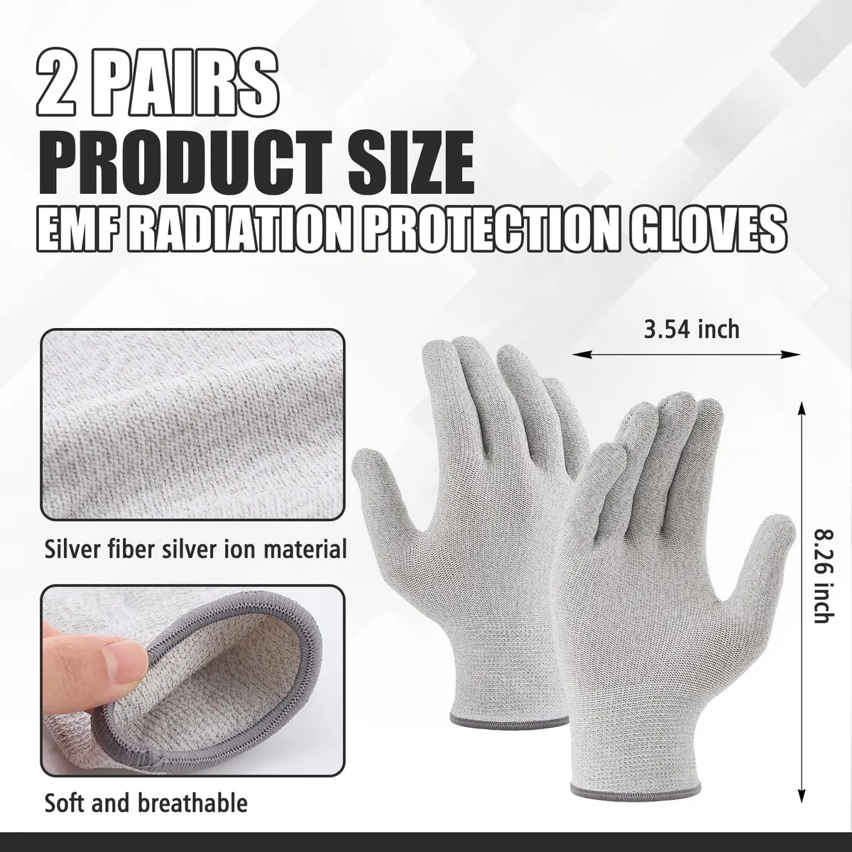 Teenyyou 2 Pairs Anti Static Touch Screen Gloves for Typing Laptop, M | Touch-Friendly, Soft & Comfortable - view 2