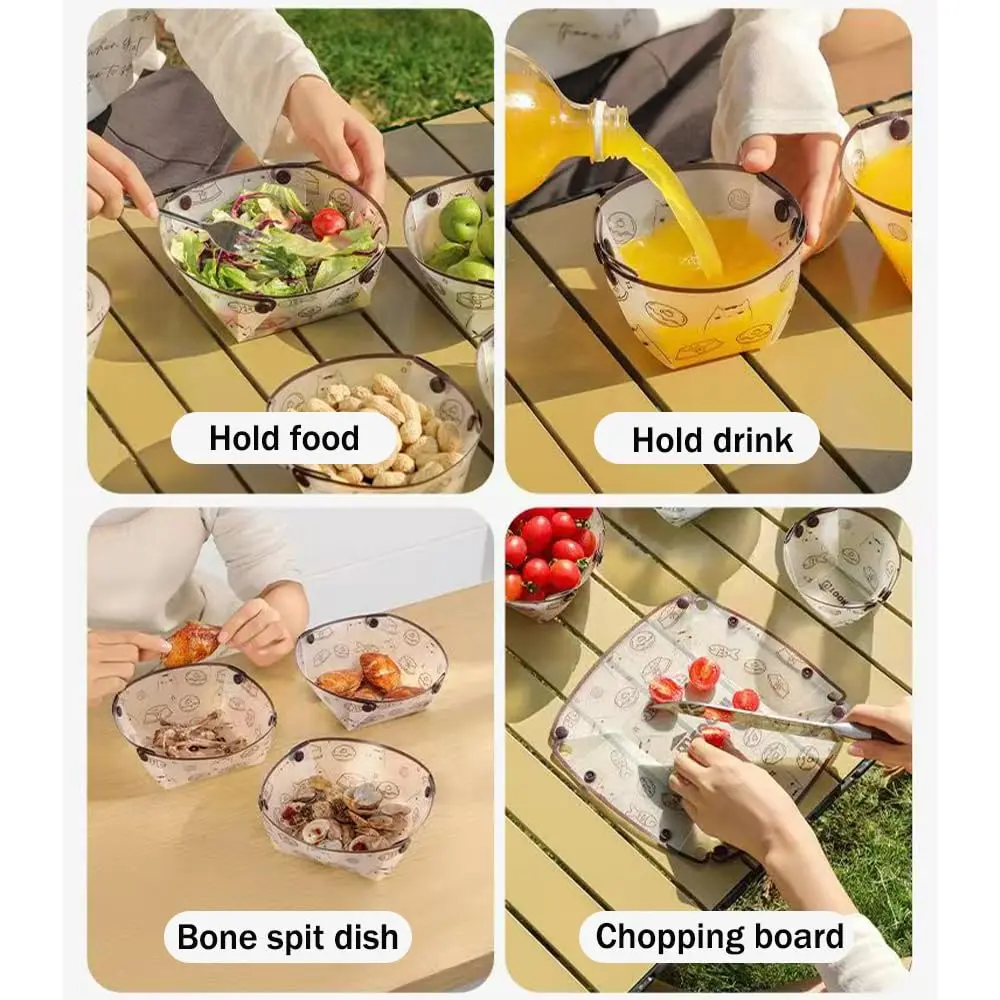 MIUPOO Collapsible Bowl Plate Cup Set | Portable Foldable Camping Dinnerware (3 Sizes) - view 6