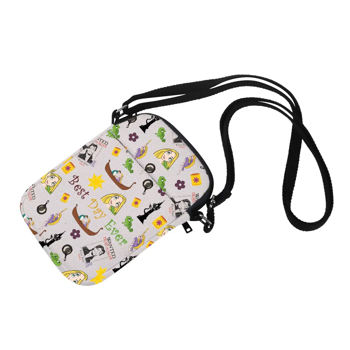 MNIGIU Tangled Movie Fans Gift Crossbody Cosmetic Makeup Bag | Princess Rapunzel Lover - main product image