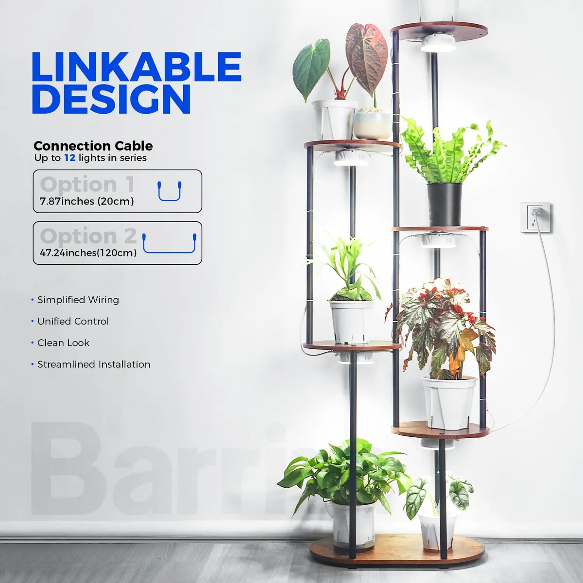Barrina OG09 Puck Grow Light 18W Full Spectrum 5000K White 2-Pack | Linkable LED Plant Light with Timer - view 2