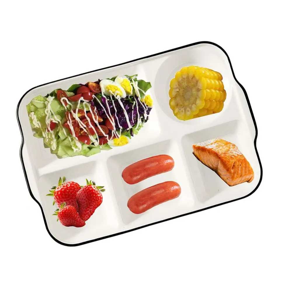 AIYoo 12.5inch Ceramic Divided Plate | Portion Control, Microwave & Dishwasher Safe - main product image