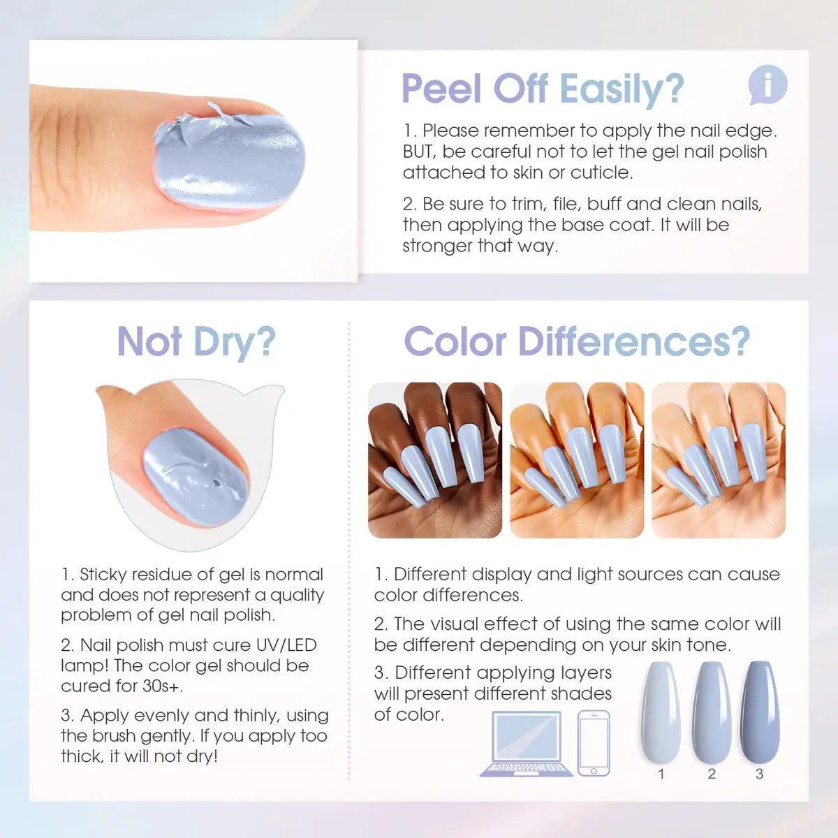 ROSALIND Gel Nail Polish Set 42 pcs | 38 Colors All Seasons, Long-Lasting, Safe for Nails - view 8