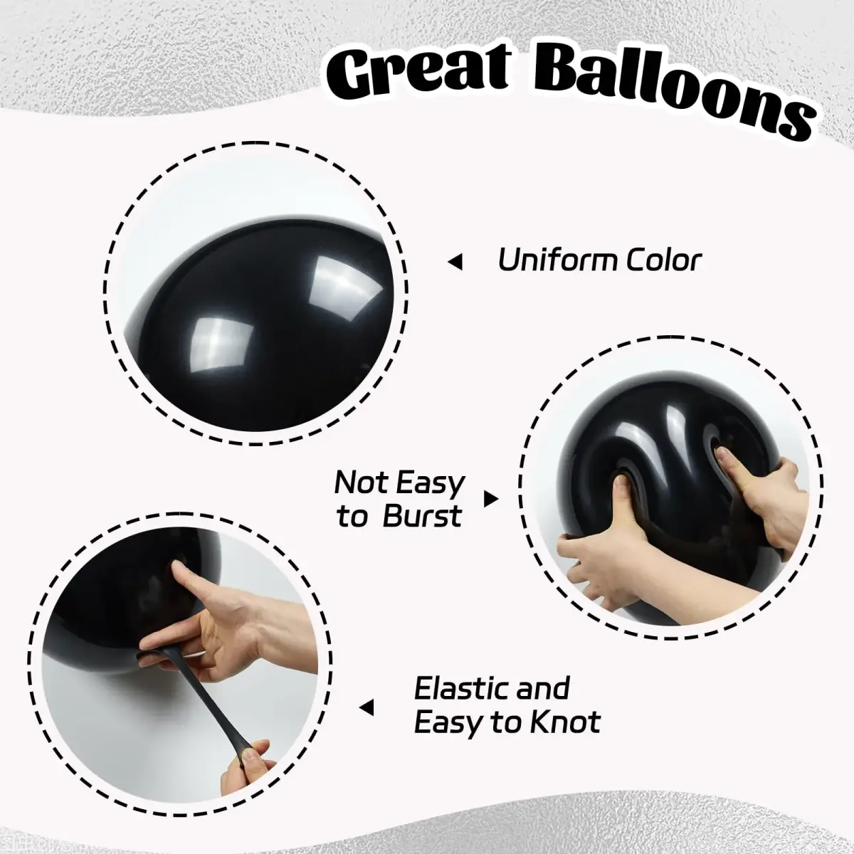 awenztech Black and Silver Balloons 12inch (30.48cm) | 60pcs Assorted Colors Party Pack - view 3