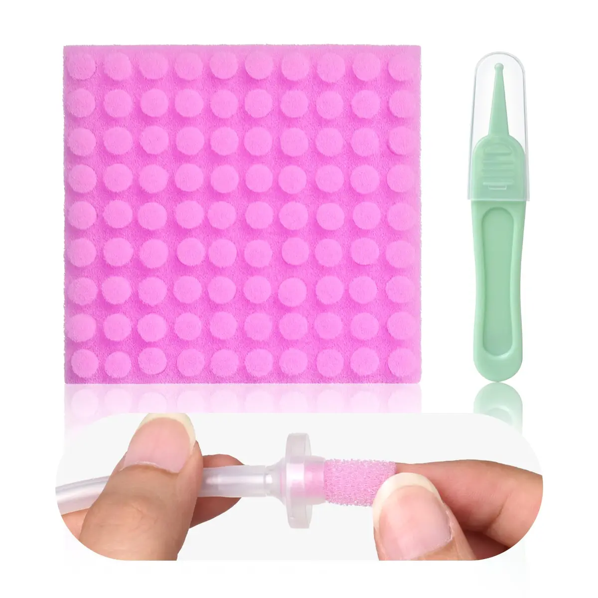 Qunlions life Replacement for Nosefrida Nasal Aspirator Filters | 100-Pack Hygiene Sponges for Baby Nose Cleaning - main product image
