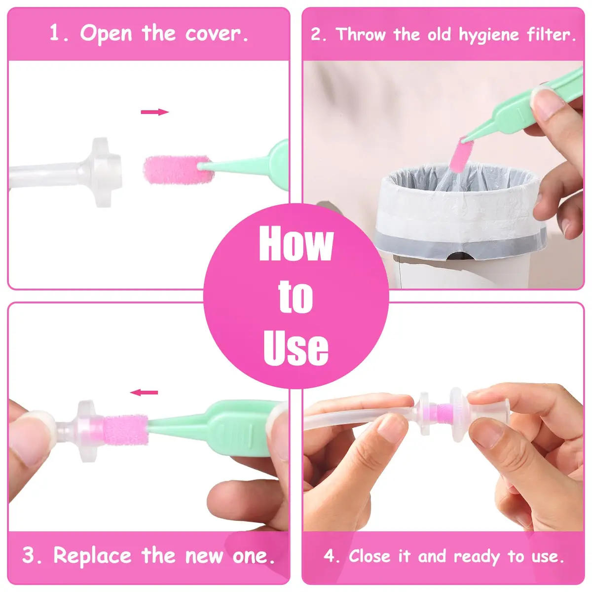 Qunlions life Replacement for Nosefrida Nasal Aspirator Filters | 100-Pack Hygiene Sponges for Baby Nose Cleaning - view 5