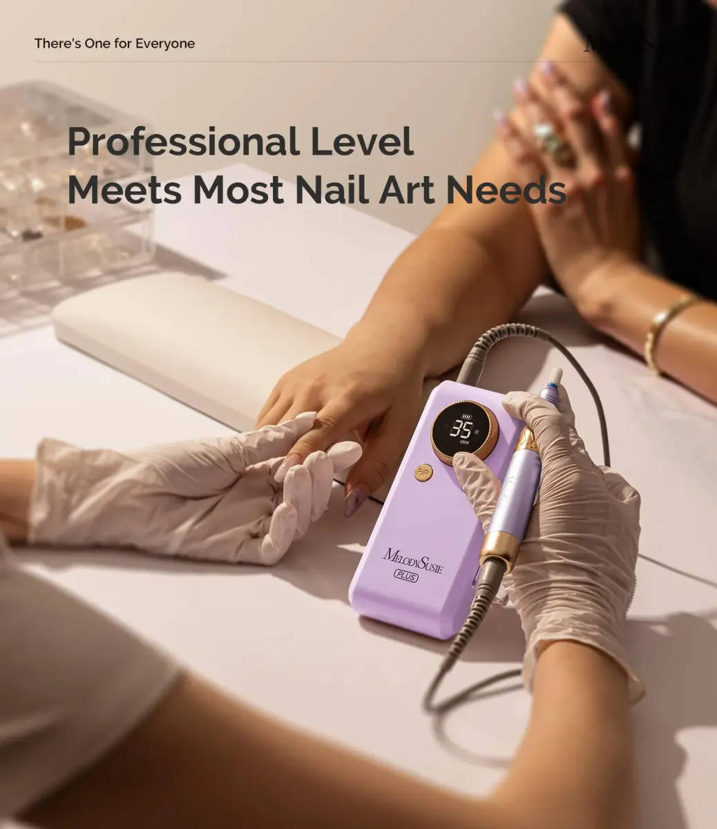 MelodySusie SM330G 35000RPM Rechargeable Nail Drill with Adjustable Stand | Professional E-File for Manicure Shaping & Gel Removal - view 6