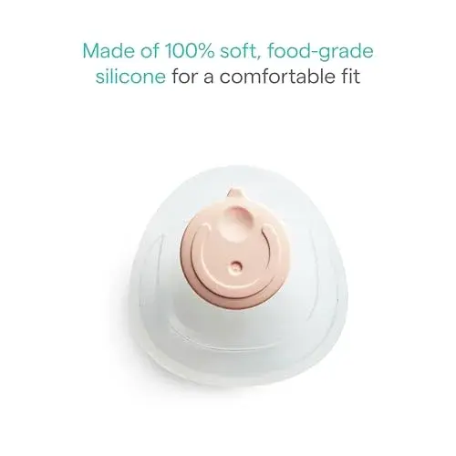 Munchkin Silicone Breast Milk Collector Cups with Storage Plugs, 45ml (1.5 Fl Oz Each) | BPA-Free Food-Grade Silicone - view 4