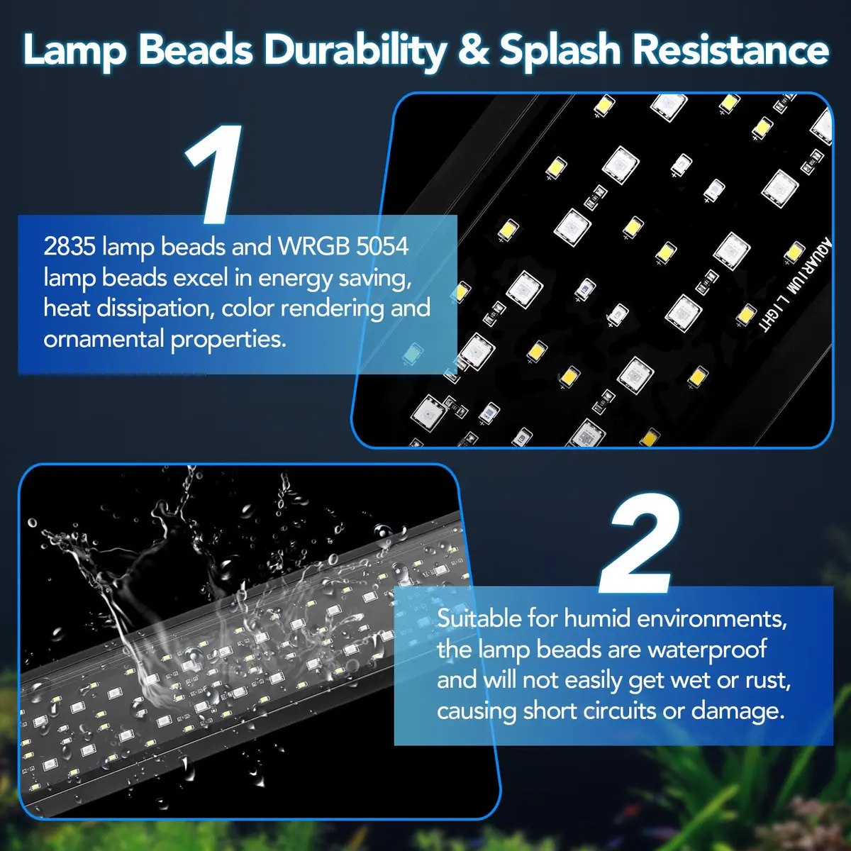 hygger 24/7 Customizable Aquarium LED Light 16W (0.45 kg) | Full Spectrum Planted Fish Tank Light with Sunrise Sunset Moonlight - view 6