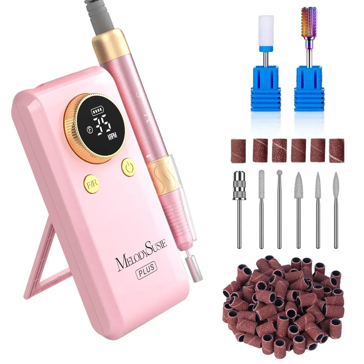 MelodySusie SM330G Rechargeable Nail Drill 35000RPM with Adjustable Stand & Lightweight Handpiece | Coreless Motor, 13-18 Hr Runtime - main product image