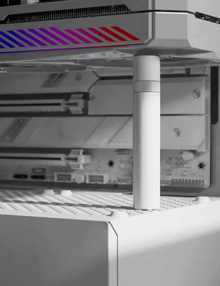 upHere GPU Support Bracket, White, 70-120mm | Aluminum Video Card Sag Holder for NVIDIA AMD - view 5