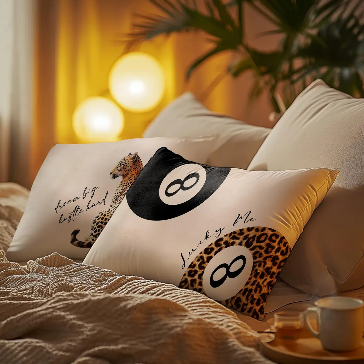 FITIE Leopard Cheetah Throw Pillow Covers 12x20 | Trendy Animal Print Decor for Girls Room & Dorm - view 5