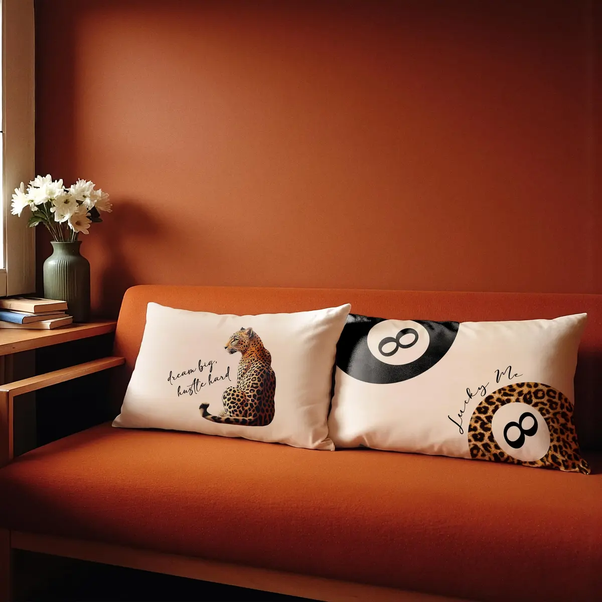 FITIE Leopard Cheetah Throw Pillow Covers 12x20 | Trendy Animal Print Decor for Girls Room & Dorm - view 4