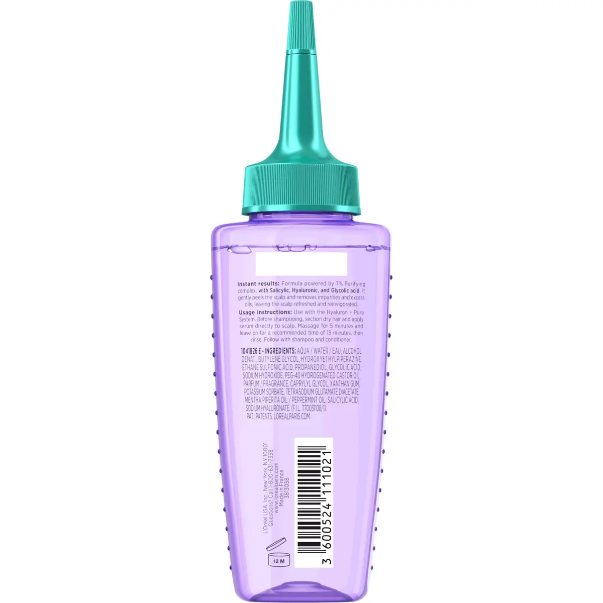 L'Oreal Paris Elvive Hyaluron + Pure Oil Erasing Scalp Serum 3.45 Fl Oz | Hydrates & Purifies for Oily Hair - view 8