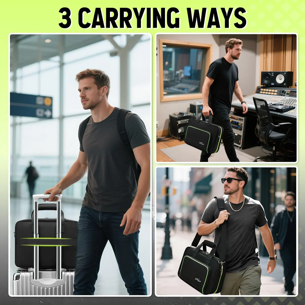 SNIGJAT DJ Controller Case for Hercules Inpulse 200/Numark Party Mix II | Water-Resistant, Multi-Pocket DJ Gig Bag - view 6