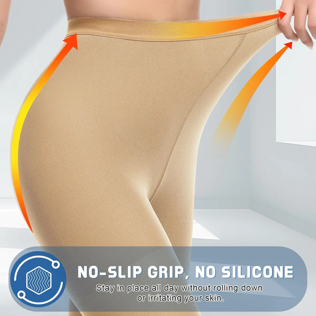 beister Compression Leggings 15-20 mmHg Footless Waist-High Tights | Graduated Support for Leg Health - view 7