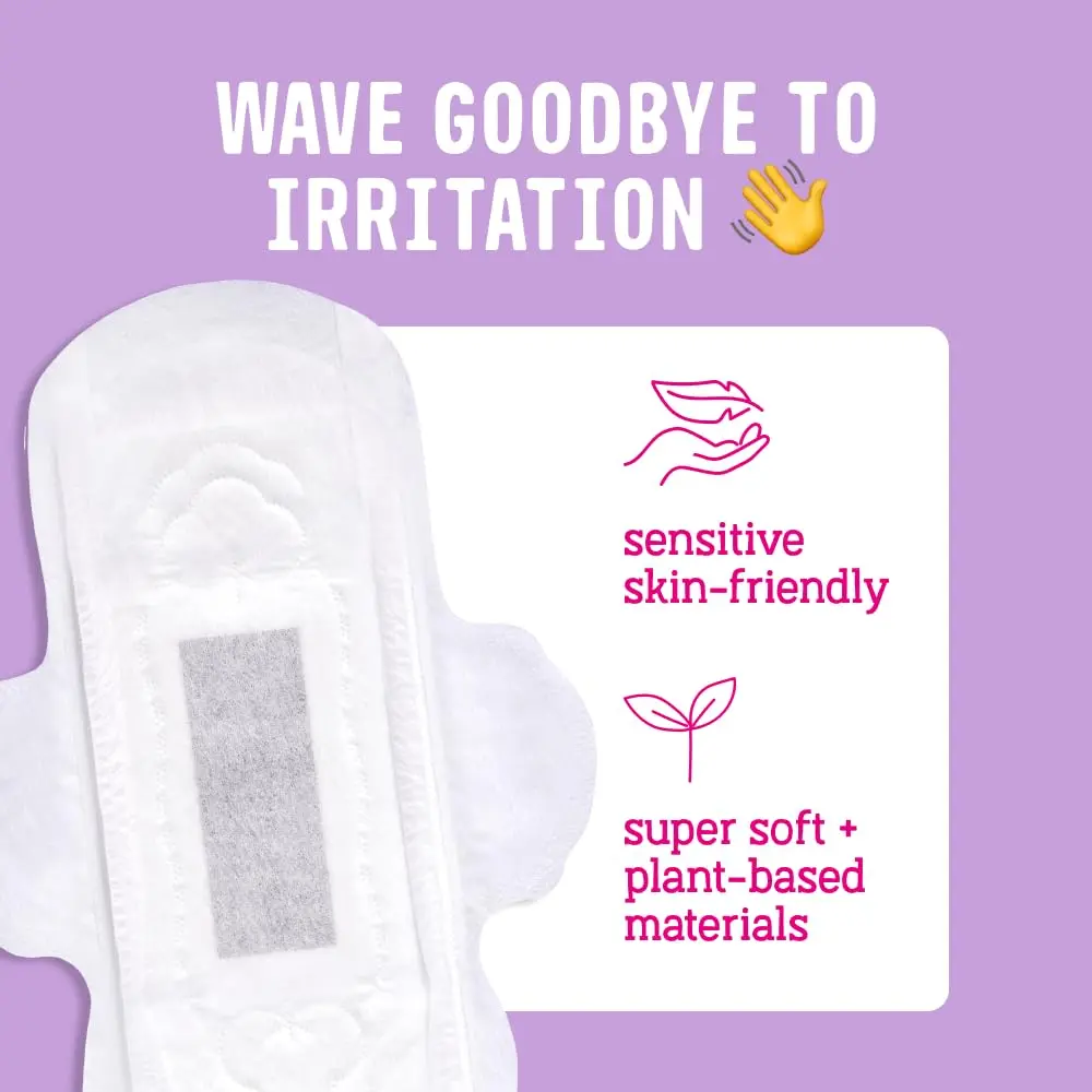 FLO Sensitive Bladder Long Plus Pads 10 Pack | Ultra-Thin Organic Bamboo, Breathable & Leakproof for Women - view 3