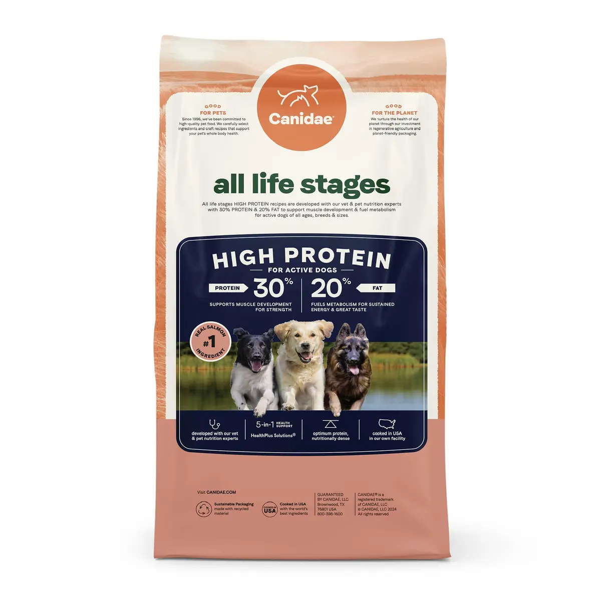 CANIDAE All Life Stages High Protein Dog Food 4 lb | Salmon & Ancient Grains for Active Dogs - view 9