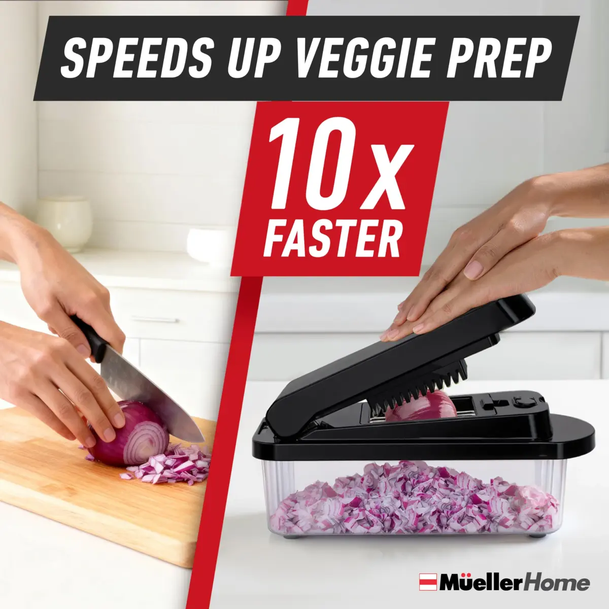 JANSKA Pro-Series 10-in-1 Vegetable Chopper & Mandoline Slicer with Container, 1.25 kg (2.75 lb) | 8 Stainless Steel Blades - view 3