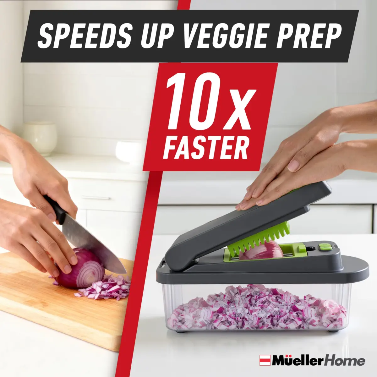 JANSKA Pro-Series 10-in-1 Vegetable Chopper with Container & 8 Blades | 1.12 kg (2.46 lb) Multi-Purpose Kitchen Tool - view 3