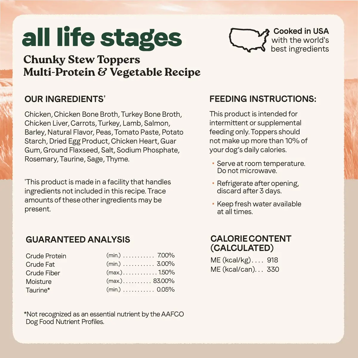 CANIDAE All Life Stages Chunky Stew Toppers 12.7 oz | Multi-Protein & Vegetable, Made in USA - view 6