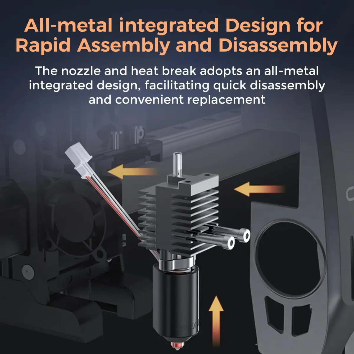 Creality K2 Plus Hotend Kit | All-Metal Integrated Design, 350°C High Temp, 600mm/s Speed - view 4