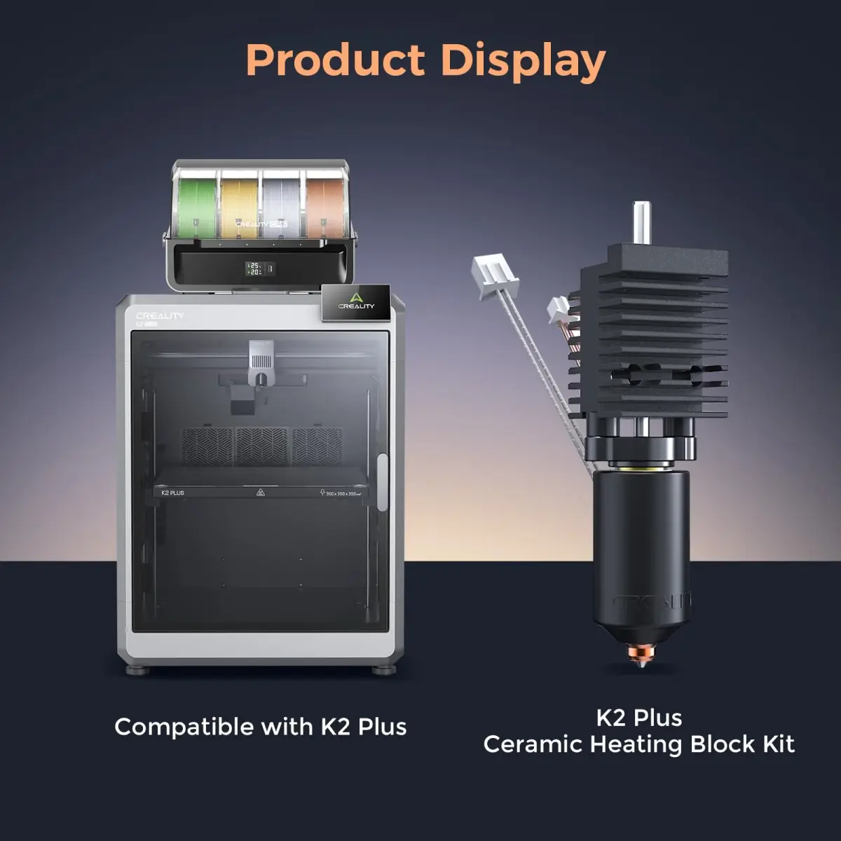 Creality K2 Plus Hotend Kit | All-Metal Integrated Design, 350°C High Temp, 600mm/s Speed - view 5