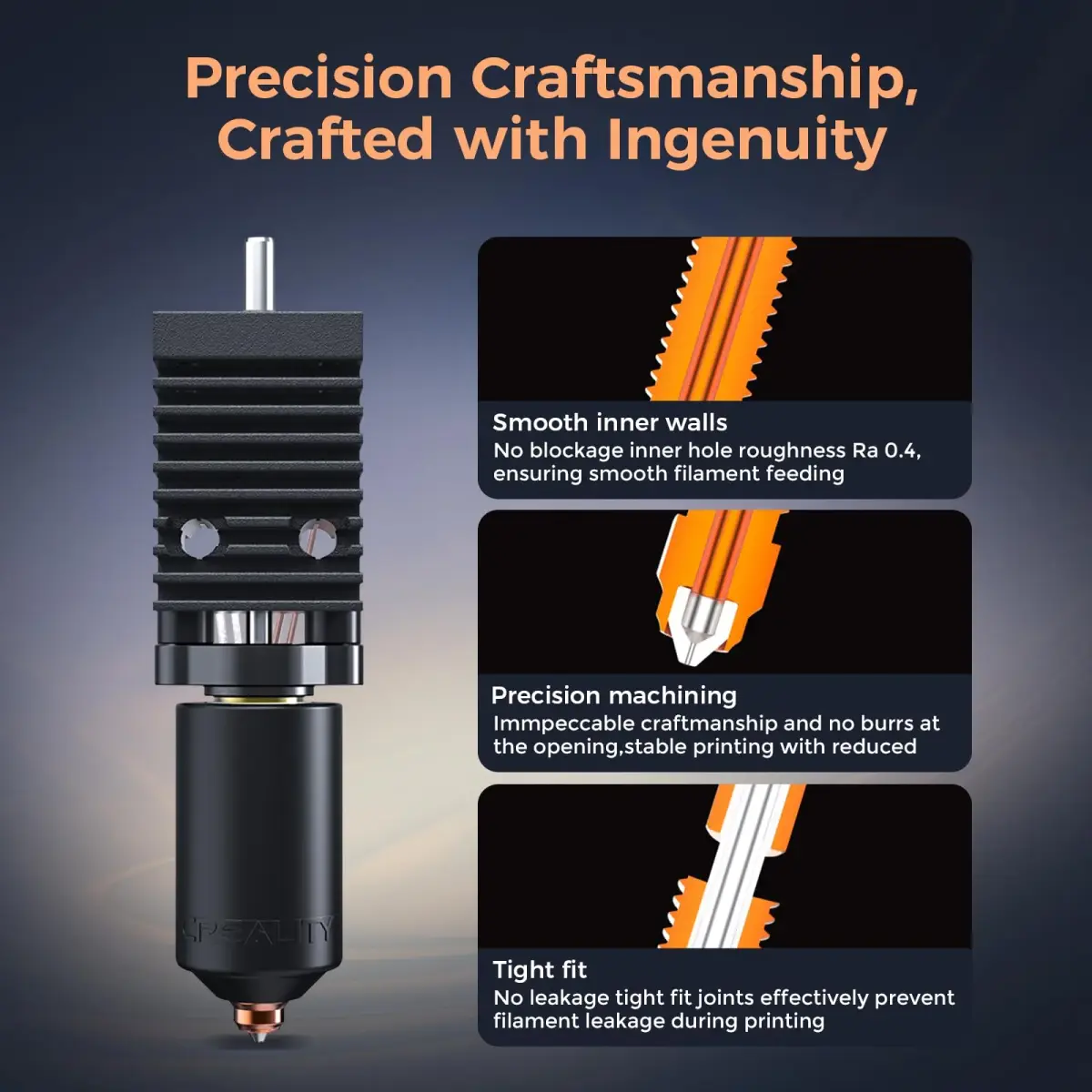 Creality K2 Plus Hotend Kit | All-Metal Integrated Design, 350°C High Temp, 600mm/s Speed - view 6