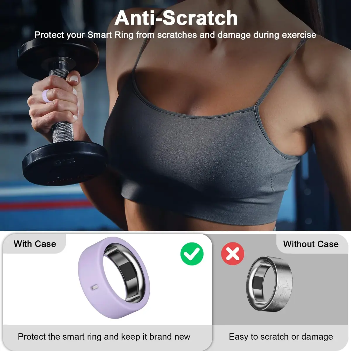 ZOOROO Oura Ring Covers (10 Pack, Size L) | Anti-Scratch Silicone Protectors with Charging Hole - view 4