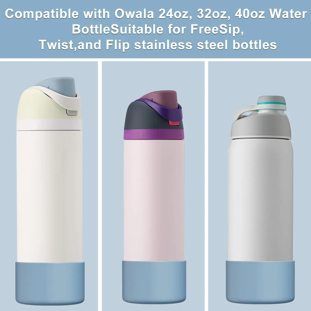 Affute Silicone Boot for Owala Water Bottle 24 oz (710 ml) | Protects Against Scratches & Dents - view 3