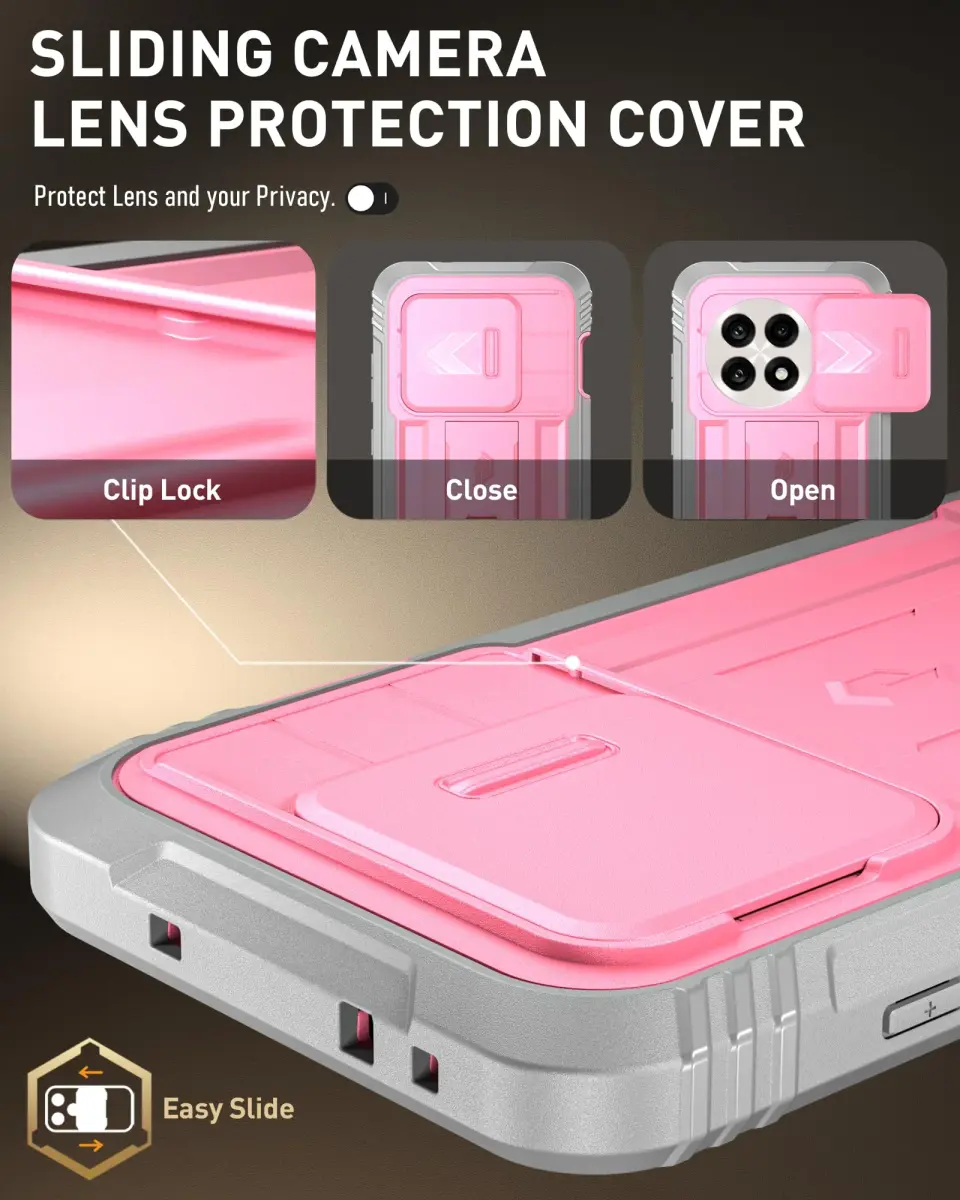 Poetic Revolution Case for OnePlus 13R 5G with Slide Camera Cover & Screen Protector, Light Pink (1 Unit) - view 8
