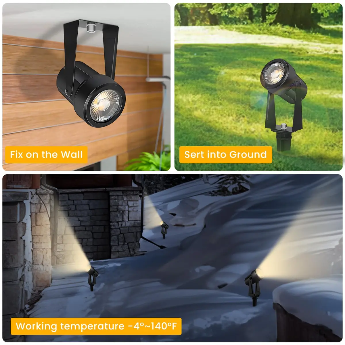 Svater Landscape Lighting Low Voltage 10 Pack | IP65 Waterproof 12V Plug in Outdoor Spotlights - view 4
