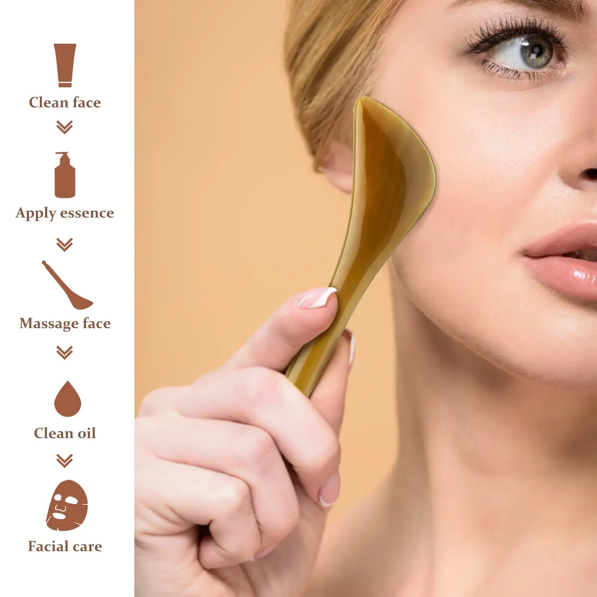 ideayard Gua Sha Facial Tool - Acupressure & Gua Sha, Fascia Release Tool for Face, Neck, Jawline Sculpting and Puffiness Reducing, Acupuncture Pen | 5.1 in x 1.3 in - view 5