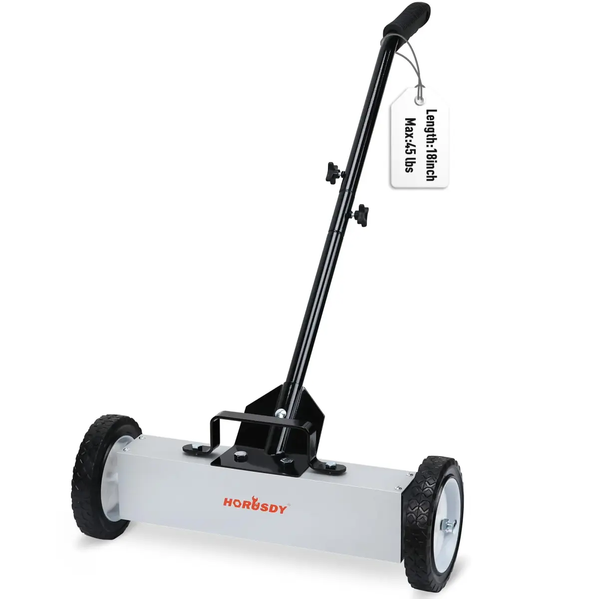 HORUSDY 18-Inch Rolling Magnetic Sweeper with Wheels, 45LBS Pickup Power | Workshop, Garage, Yard Cleanup - main product image