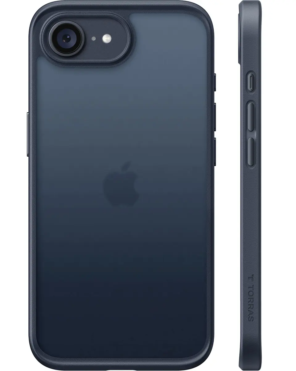 TORRAS Shockproof Case for iPhone 17e & 16e, 12FT Drop Protection, Slim Translucent Black | Heavy Duty Protection - main product image