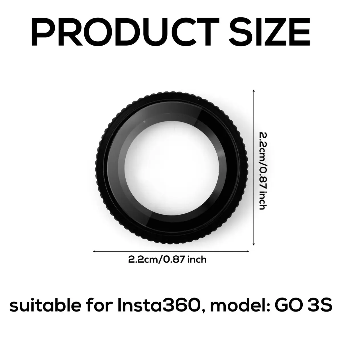Gosknor Glass Lens Guards for Insta360 GO 3S | 2.2cm (0.87 inch) Protective Cover - view 2