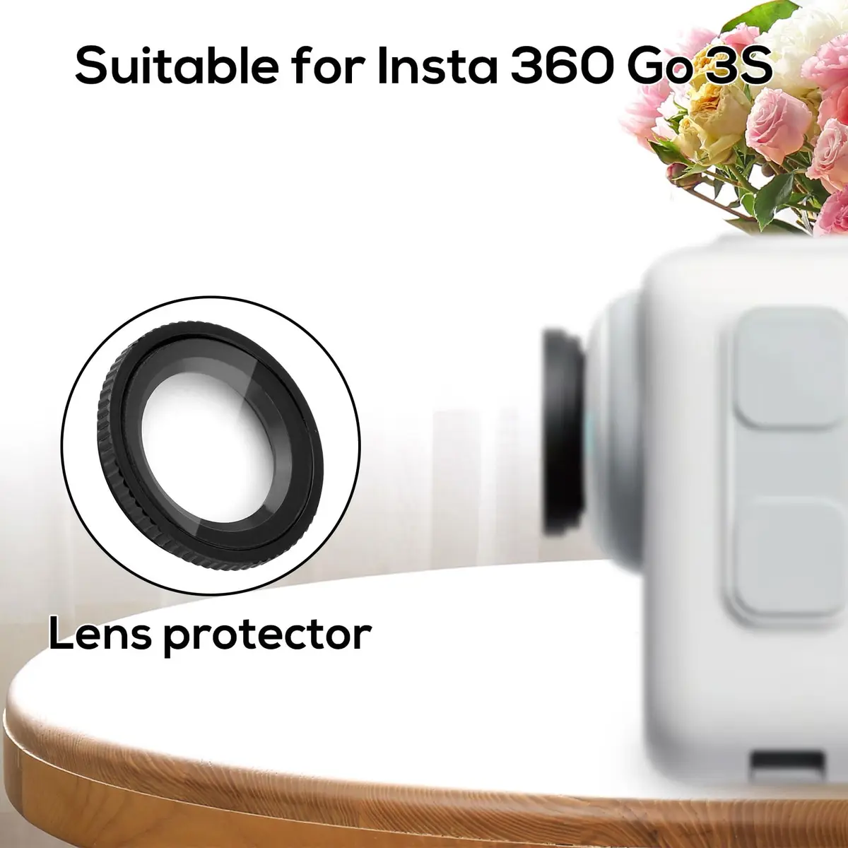 Gosknor Glass Lens Guards for Insta360 GO 3S | 2.2cm (0.87 inch) Protective Cover - view 3