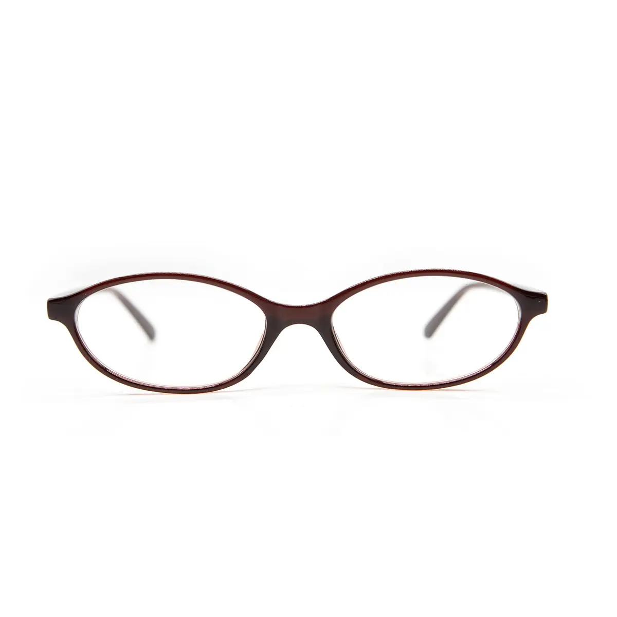 LJCZKA Oval Blue Light Blocking Glasses for Women Men | Retro Small Oval Frame, UV400 Protection, Clear Lens (Dark Brown) - view 2