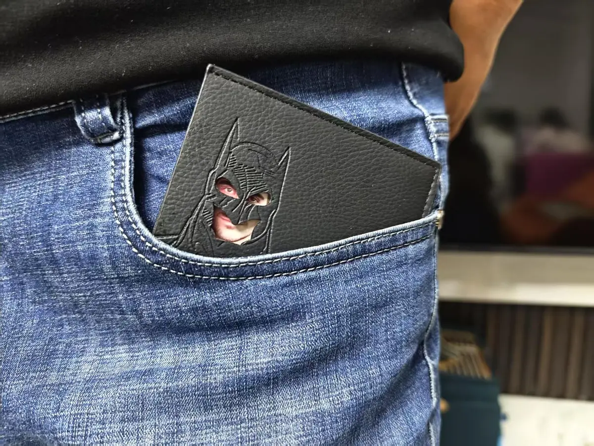 Harrier Baby Minimalist ID Holder Black Leather-Style Card Sleeve with Dual ID Window Design | Slim Front Pocket ID Wallet Unisex - view 7
