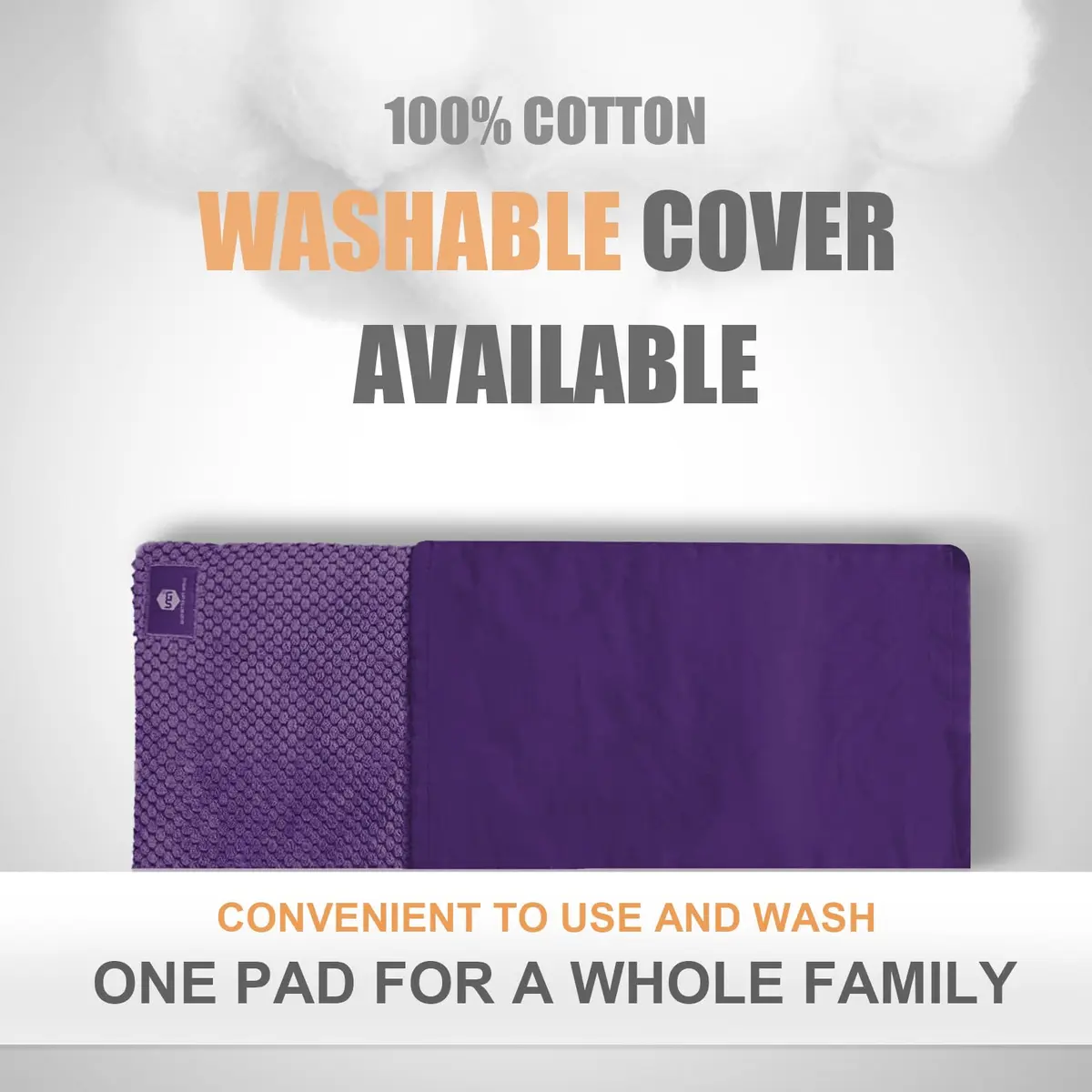 uncn Wide Microwave Heating Pad 9.5 x 16in | Soothing, Washable Cover, Cordless - view 4