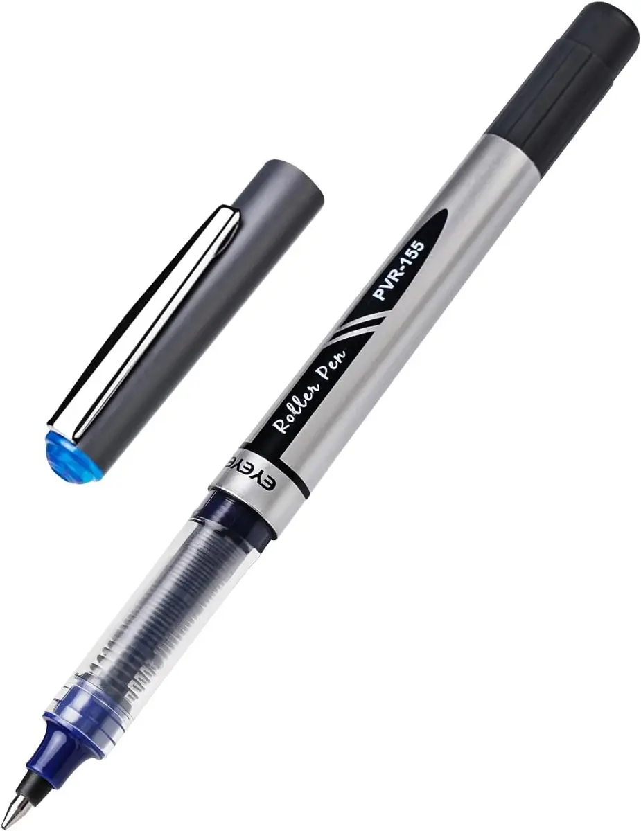 EYEYE 25 Pack 0.7mm Blue Liquid Ink Rollerball Pens | Quick Dry, Smooth Writing for Journaling & Office - view 4