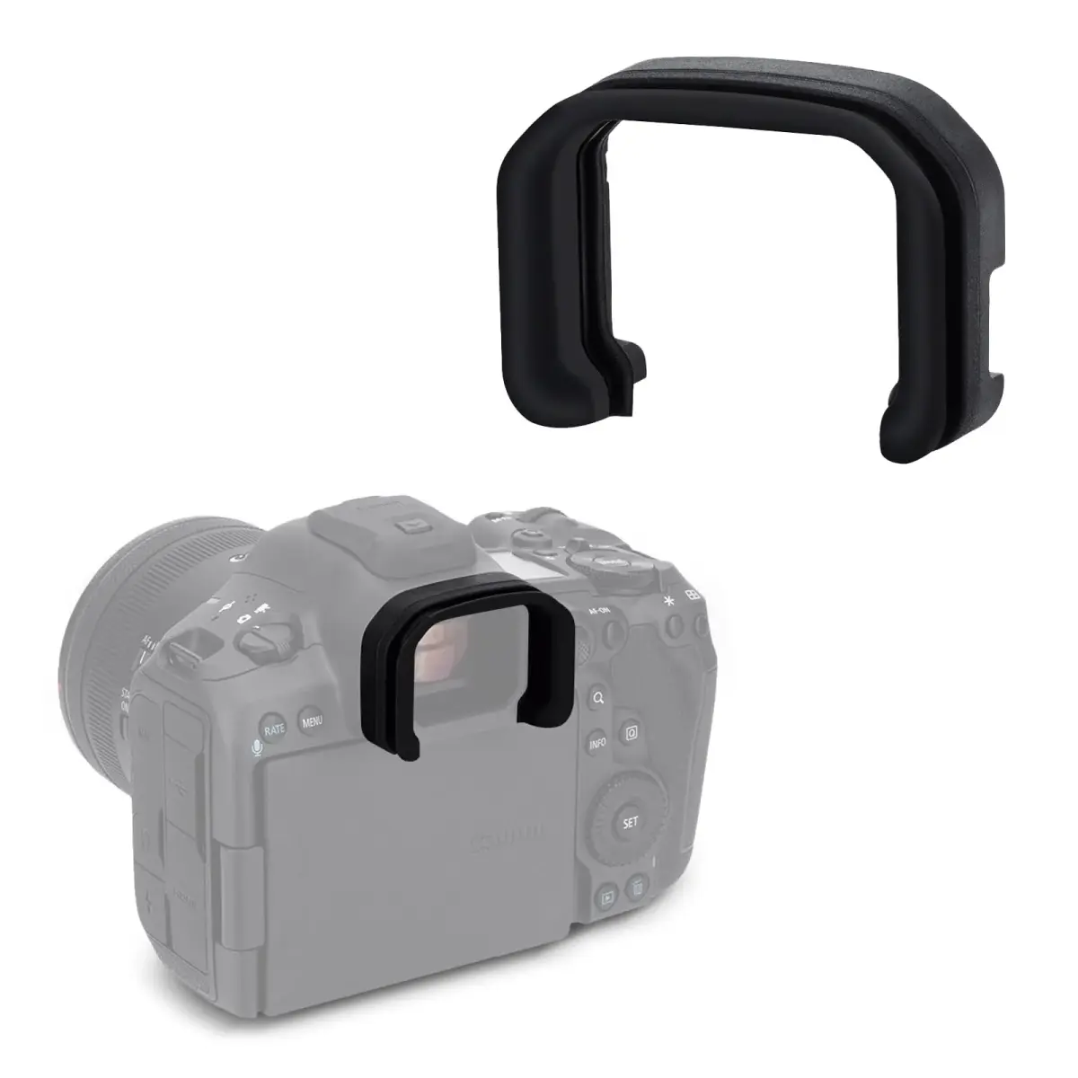 JJC R5 Mark II Eyecup for Canon EOS R5 Mark II Camera | Soft Silicone Viewfinder Protector - main product image