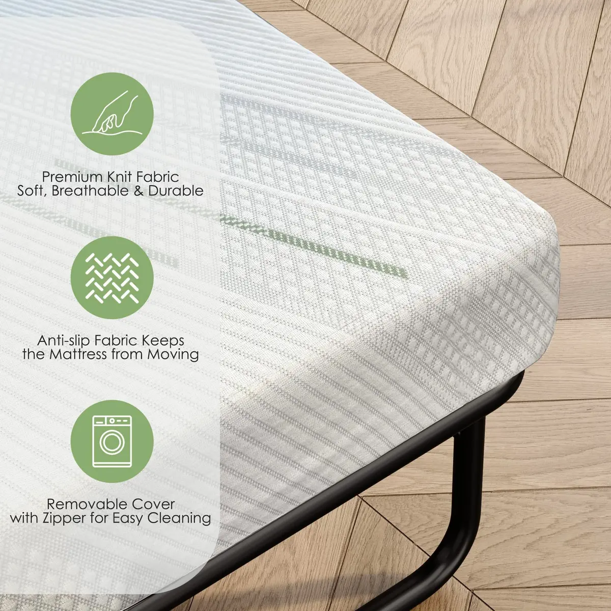 Wellynap 4 Inch Gel Memory Foam Sofa Mattress Queen Size | Support & Comfort for Guest Rooms - view 5