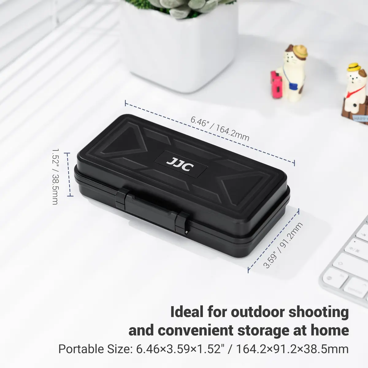 JJC Multi-Function Camera Battery & Memory Card Case for Canon LP-E6 Sony NP-FZ100, Water-Resistant & Shockproof (Water-Resistant & Shockproof Case for SD CFexpress Type A B XQD Cards, AA Batteries | Compact & Durable) - view 6