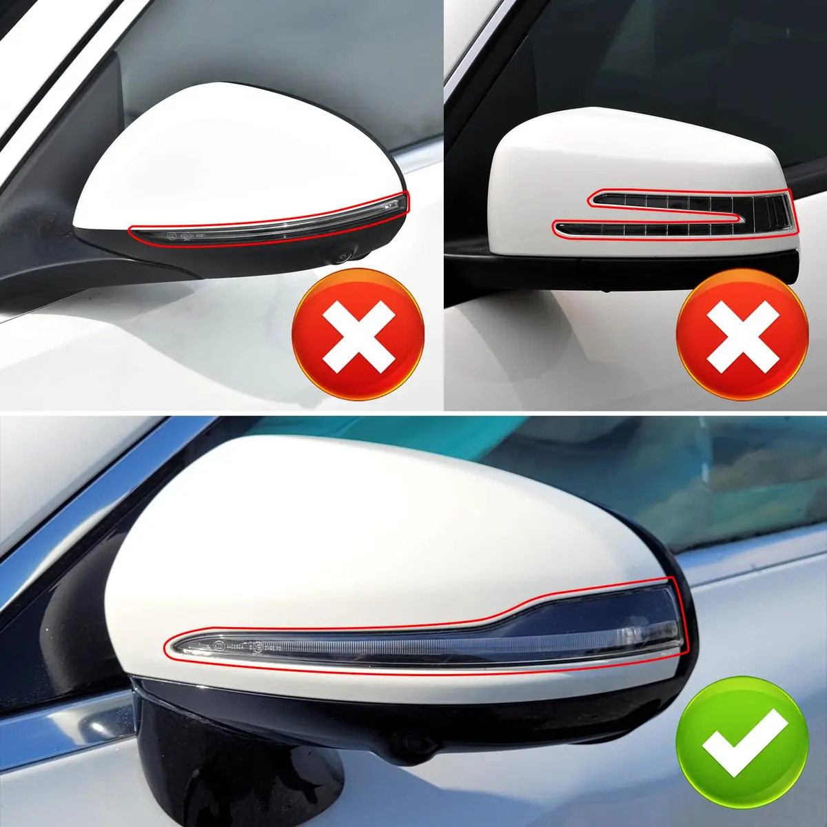 Jaronx Carbon Fiber Pattern Mirror Covers for Mercedes C E S GLC Class (2-Pack) - view 2