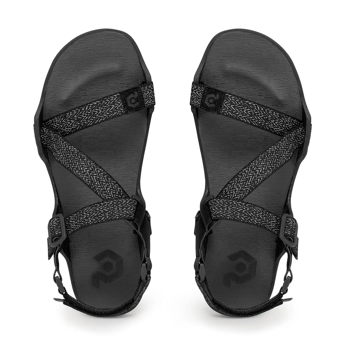 FEFELUIS Men's Wide Barefoot Sandals - Minimalist | Zero Drop | Ultralight Trail Running Hiking Sandals Adjustable Black Size 12 - view 4
