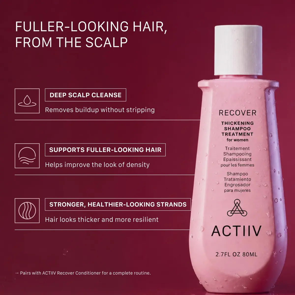 ACTIIV Recover Travel Duo for Women | Fuller Hair in 90 Days (5.4 Fl Oz) - view 2