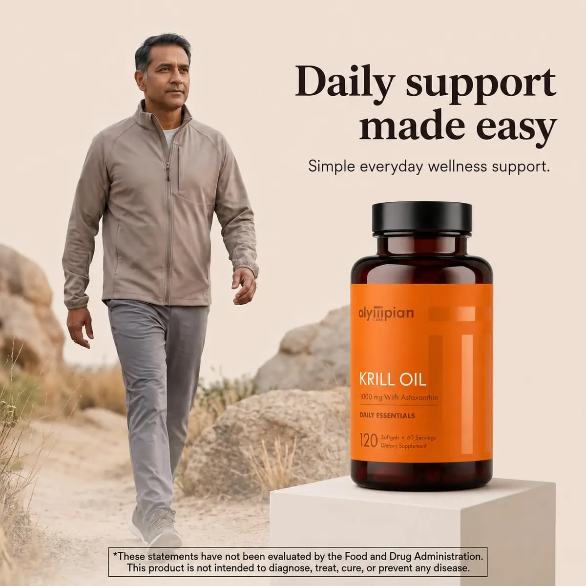 Olympian Labs Antarctic Krill Oil 1000mg with Astaxanthin, 120 Softgels | Phospholipid Omega-3 for Heart & Brain - view 6