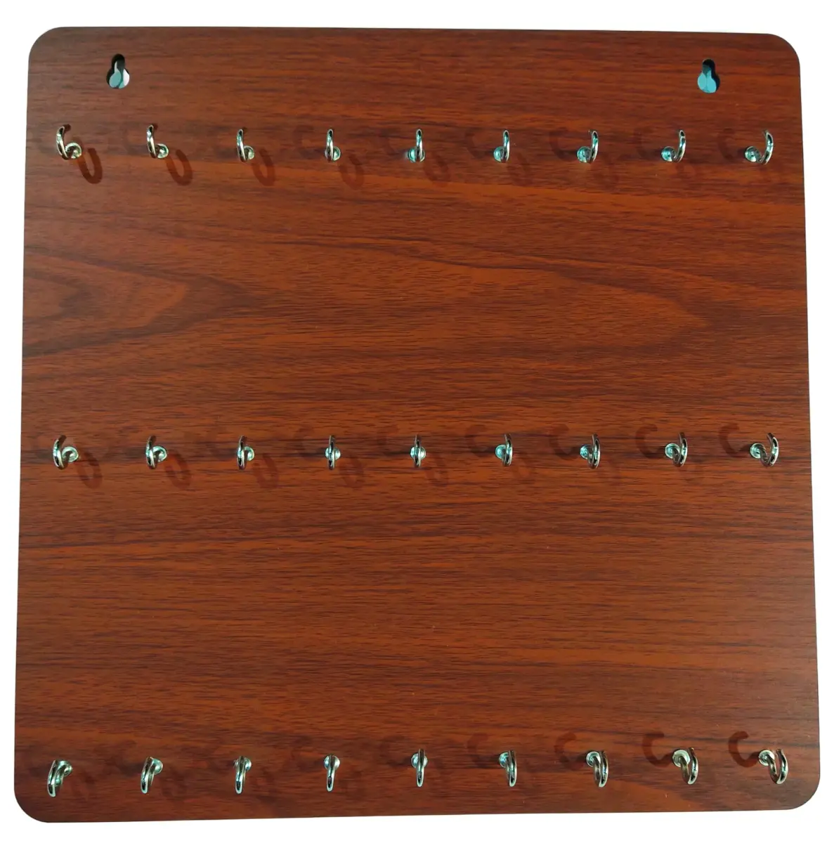 My Dream Carts Wooden Key Holder with 27 Hooks | Matte Brown Finish, 30x30cm - view 6